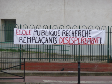 banderole à l'école MicheletPetit